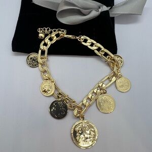Gold filled Coin Charm Bracelet NWOT